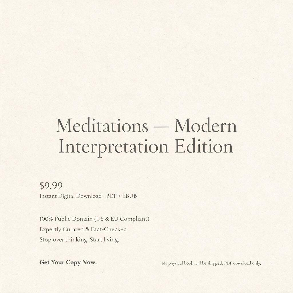 Meditations by Marcus Aurelius — Modern Interpretation | Stoicism eBook (PDF & EPUB)